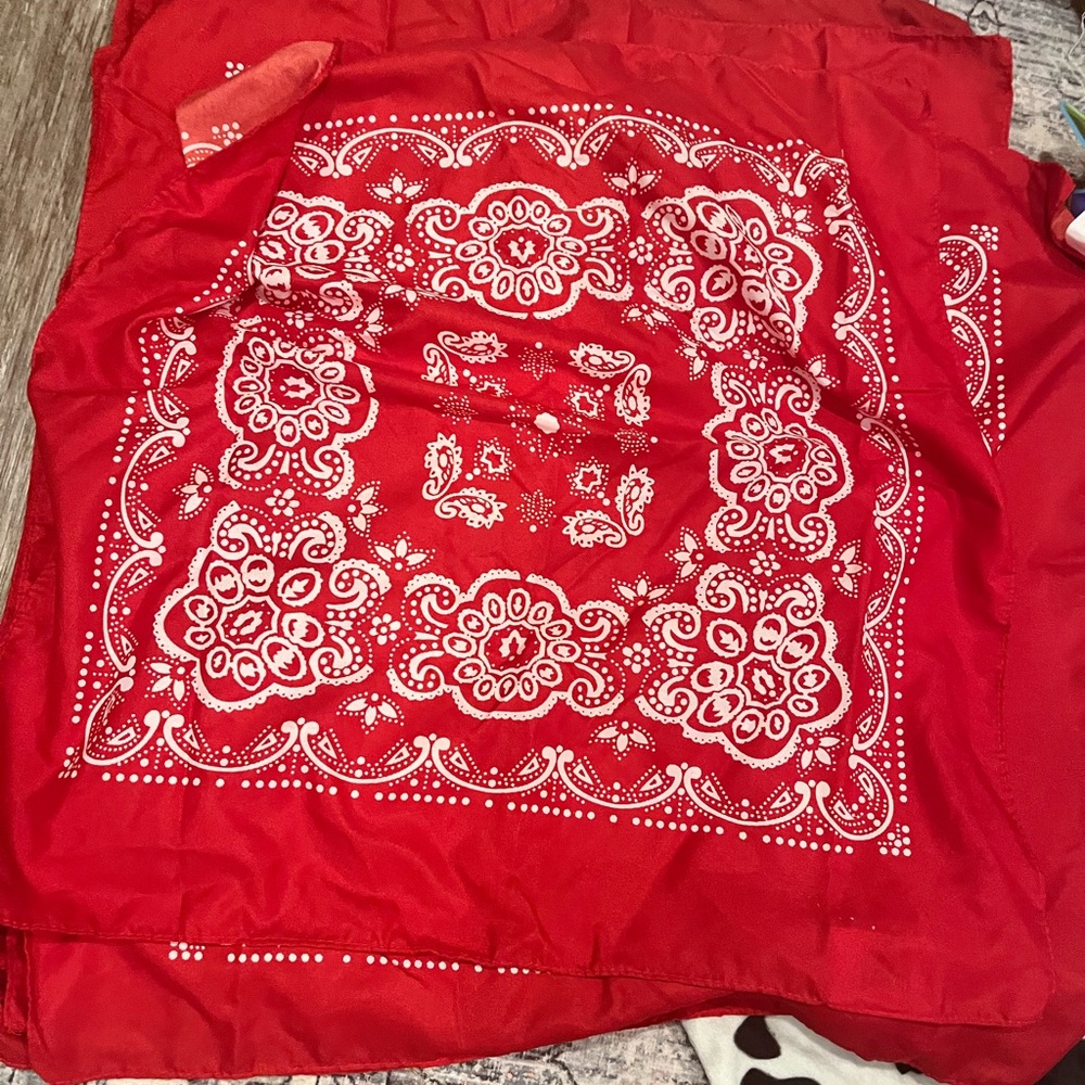 Lot of red handkerchiefs
